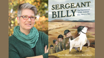 Author Mireille Missier and her book Sergeant Billy
