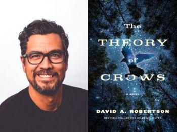 Author David A Robertson and his book The Theory of Crows