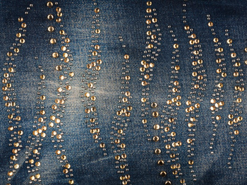 A bedazzled pair of bejewelled denim jeans.