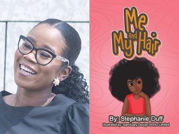 Author Stephanie Duff and her book Me and My Hair