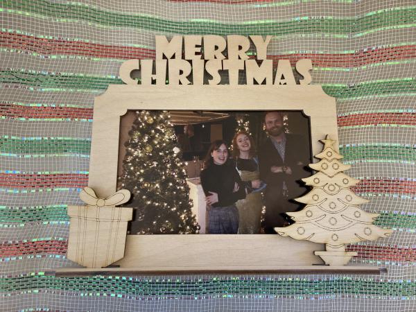 Merry Christmas frame with holiday picture